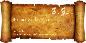 Botos Zsófia névjegykártya