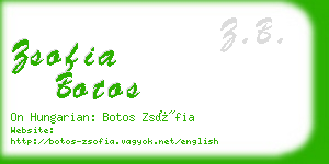 zsofia botos business card